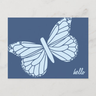 hallo -postkaart voor Butterfly Briefkaart