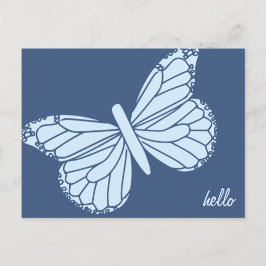hallo -postkaart voor Butterfly Briefkaart (Voorkant)