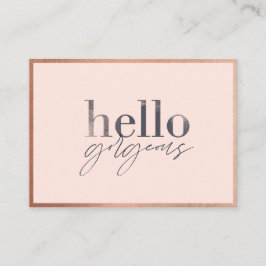 Hallo Prachtig, bedankt voor je zakelijke schoonhe Klantenkaartje