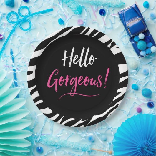 "Hallo Prachtig!" Borden van partijen Papieren Bordje (Feest)