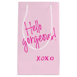 hallo Prachtig! Cute Pink Handlettering XOXO Klein Cadeauzakje