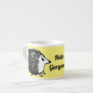 hallo Prachtig. Met de hand getrokken egelvormig o Espresso Kop