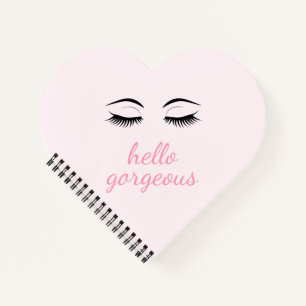 Hallo Prachtig met Eyelashes Glam Notitieboek