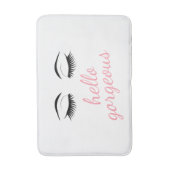 hallo Prachtig met  Eyelashes Glamoureus Badmat (Voorkant Verticaal)