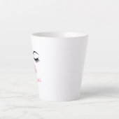 hallo Prachtig met  Eyelashes Glamoureus Latte Mok (Voorkant)