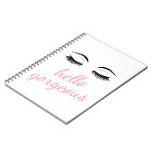 hallo Prachtig met Eyelashes Glamoureus Notitieboek (Linkerzijde)
