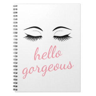 hallo Prachtig met  Eyelashes Glamoureus Notitieboek