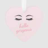 hallo Prachtig met  Eyelashes Glamoureus Ornament (voorkant)