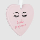hallo Prachtig met  Eyelashes Glamoureus Ornament (voorkant)