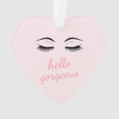 hallo Prachtig met  Eyelashes Glamoureus Ornament (achterkant)