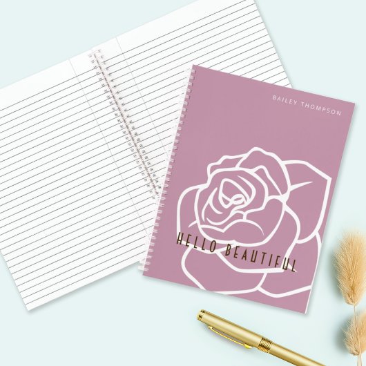 hallo prachtig - Modern Chic Roze Notitieboek