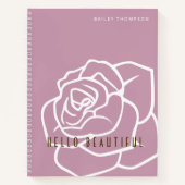 hallo prachtig - Modern Chic Roze Notitieboek (Voorkant)