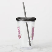 hallo prachtig - Moderne Chic Floral roze Rose Acryl Drinkbeker (Links)