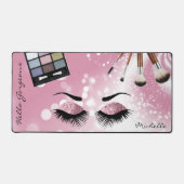 Hallo Prachtig - Mooie roze ogen - Personaliseer Bureaumat (Voorkant)