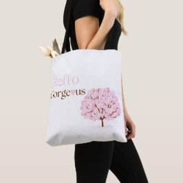 Hallo Prachtig, Roze Bloesem Boom Tote Bag