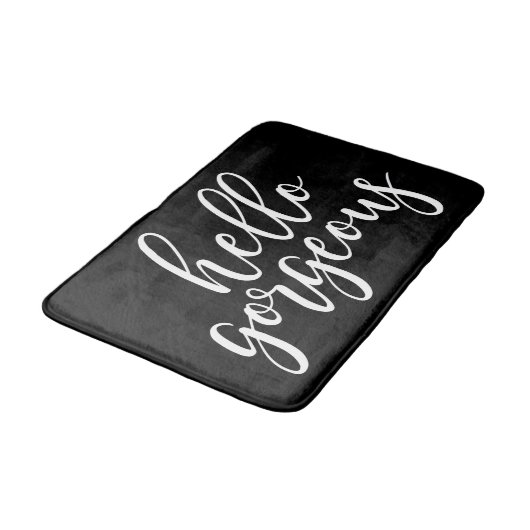 hallo prachtig wit script badmat (Gekanteld)