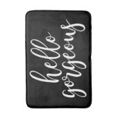 hallo prachtig wit script badmat (Voorkant Verticaal)