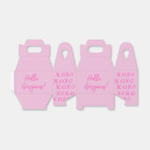 hallo Prachtig! XOXO roze Cute Favor Box Bedankdoosjes (Uitgevouwen)
