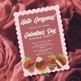 Hallo Prachtige Aardbeien Galentine's Day Kaart