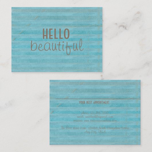 hallo prachtige afbeelding en trendy boho design visitekaartje (Voorkant / Achterkant)