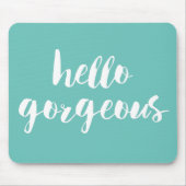 hallo Prachtige Aqua & White Muismat (Voorkant)