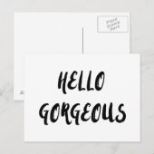 hallo Prachtige bevestigende citaat briefkaart (Voorkant / Achterkant)