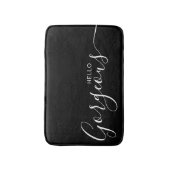 hallo prachtige Black White Minimalist Badmat (Voorkant Verticaal)