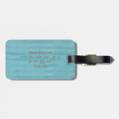 hallo prachtige blauwe gouden strips bagagelabel (Achterkant horizontaal)