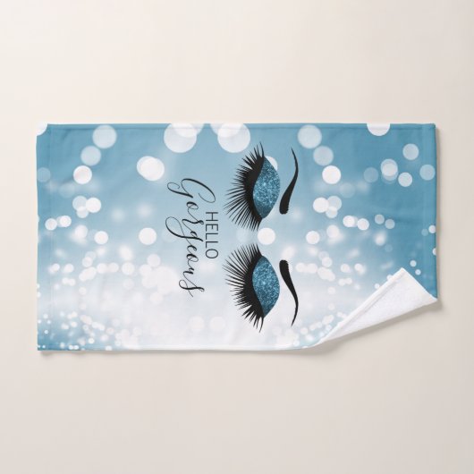 hallo prachtige blauwe ogen bad handdoek (Handdoek)