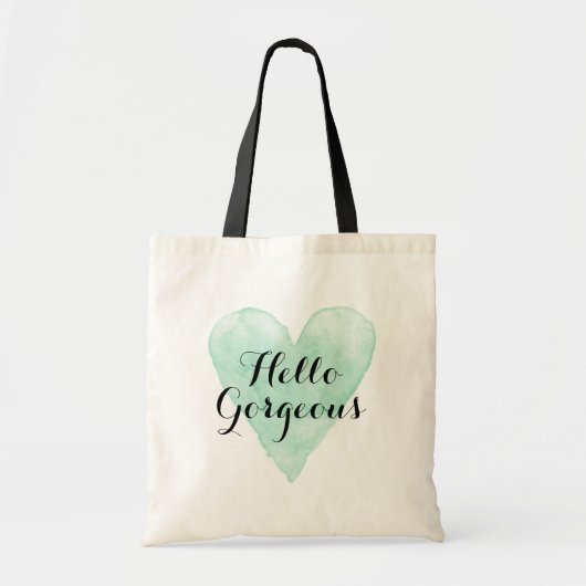 hallo prachtige canvas tas met het hart van de mun (Voorkant)