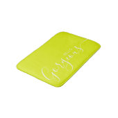 hallo prachtige Chartreuse White Minimalist Badmat (Gekanteld)