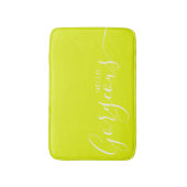 hallo prachtige Chartreuse White Minimalist Badmat (Voorkant Verticaal)