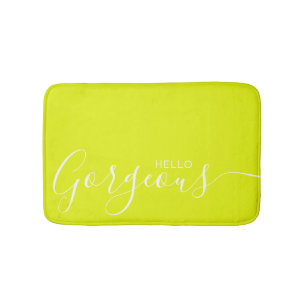 Hallo prachtige Chartreuse White-minimalist Badmat