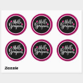 hallo prachtige Classic Round Sticker (Vel)