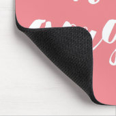 hallo prachtige Coral Pink & White Muismat (Hoek)