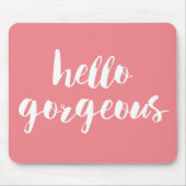 hallo prachtige Coral Pink & White Muismat (Voorkant)