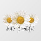 hallo prachtige Drie Witte Dagen Floral Raamsticker (Vel)