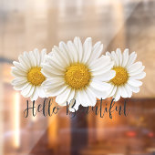 hallo prachtige Drie Witte Dagen Floral Raamsticker (Vel 2)