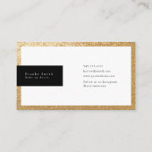 hallo prachtige Elegant Black en Gold Luxury Visitekaartje (Achterkant)