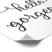 hallo Prachtige Eyelashes in Dark Grey Poster (Hoek)