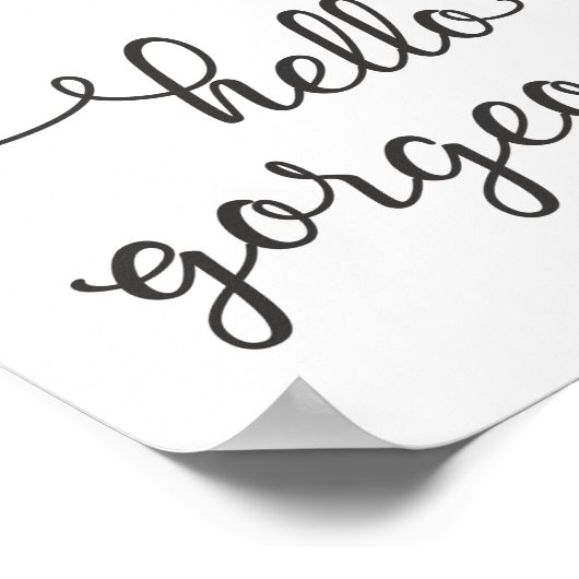 hallo Prachtige Eyelashes in Dark Grey Poster (Hoek)