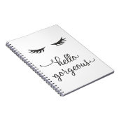hallo prachtige Eyelashes in donkergrijze laptop Notitieboek (Rechterzijde)