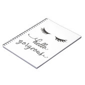 hallo prachtige Eyelashes in donkergrijze laptop Notitieboek (Linkerzijde)