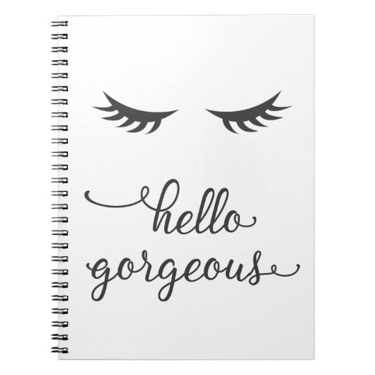 hallo prachtige Eyelashes in donkergrijze laptop Notitieboek (Voorkant)