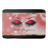 hallo - Prachtige Eyelashes met rood Badmat (Voorkant)