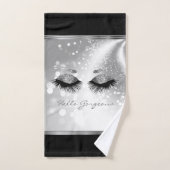 hallo - Prachtige Eyelashes met zilver Bad Handdoek (Handdoek)