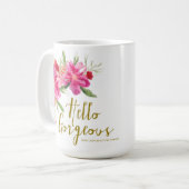 hallo prachtige Floral Mok (Voorkant links)