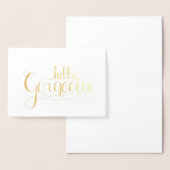 Hallo Prachtige Folie Wenskaart Kaarten (Display)