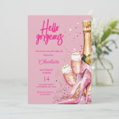 Hallo Prachtige Galentijnsdag glitter Kaart (Staand voorkant)