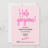 hallo prachtige Galentijnsdag xoxo roze douane Kaart (Voorkant)